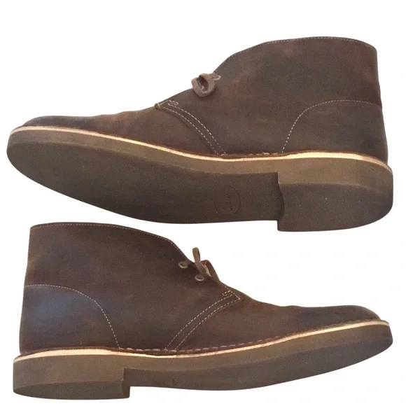 Clarks Bushacre 2 Dark Brown Leather Chukka Boots Size 10.5 Lace-up Ankle Boot - Picture 9 of 14